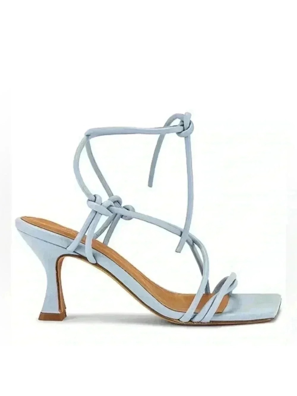 TORAL Knotted Heel In Baby Blue Size 8